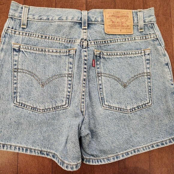 Levi's Juniors Size 9 Denim Jean Shorts Y2k 90s Vintage - Picture 2 of 9